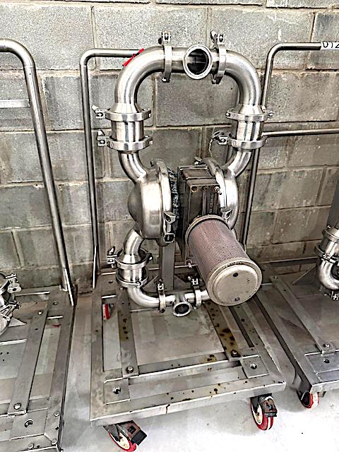 BOMBA NEUMATICA DOBLE DIAFRAGMA ACERO INOXIDABLE USADAS